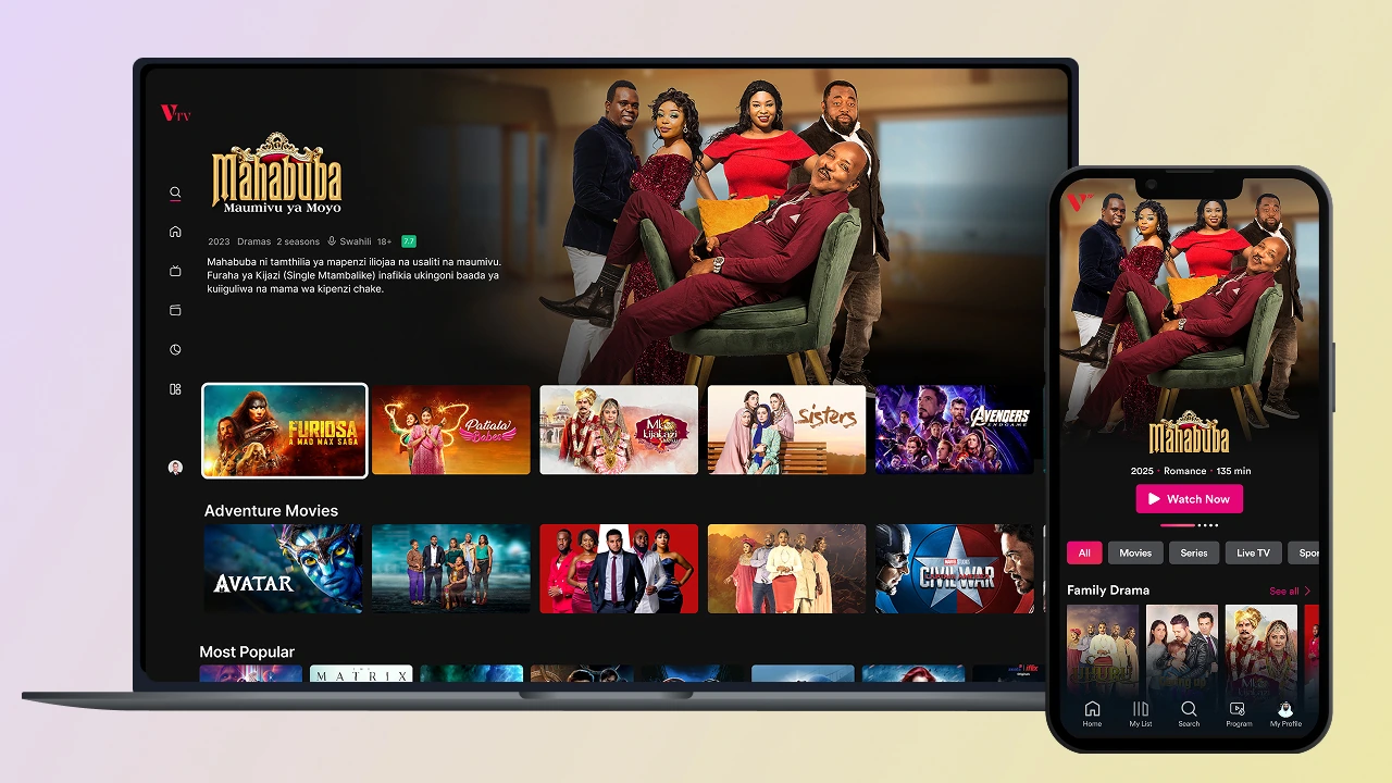 VTV OTT Platform for Vodacom Tanzania